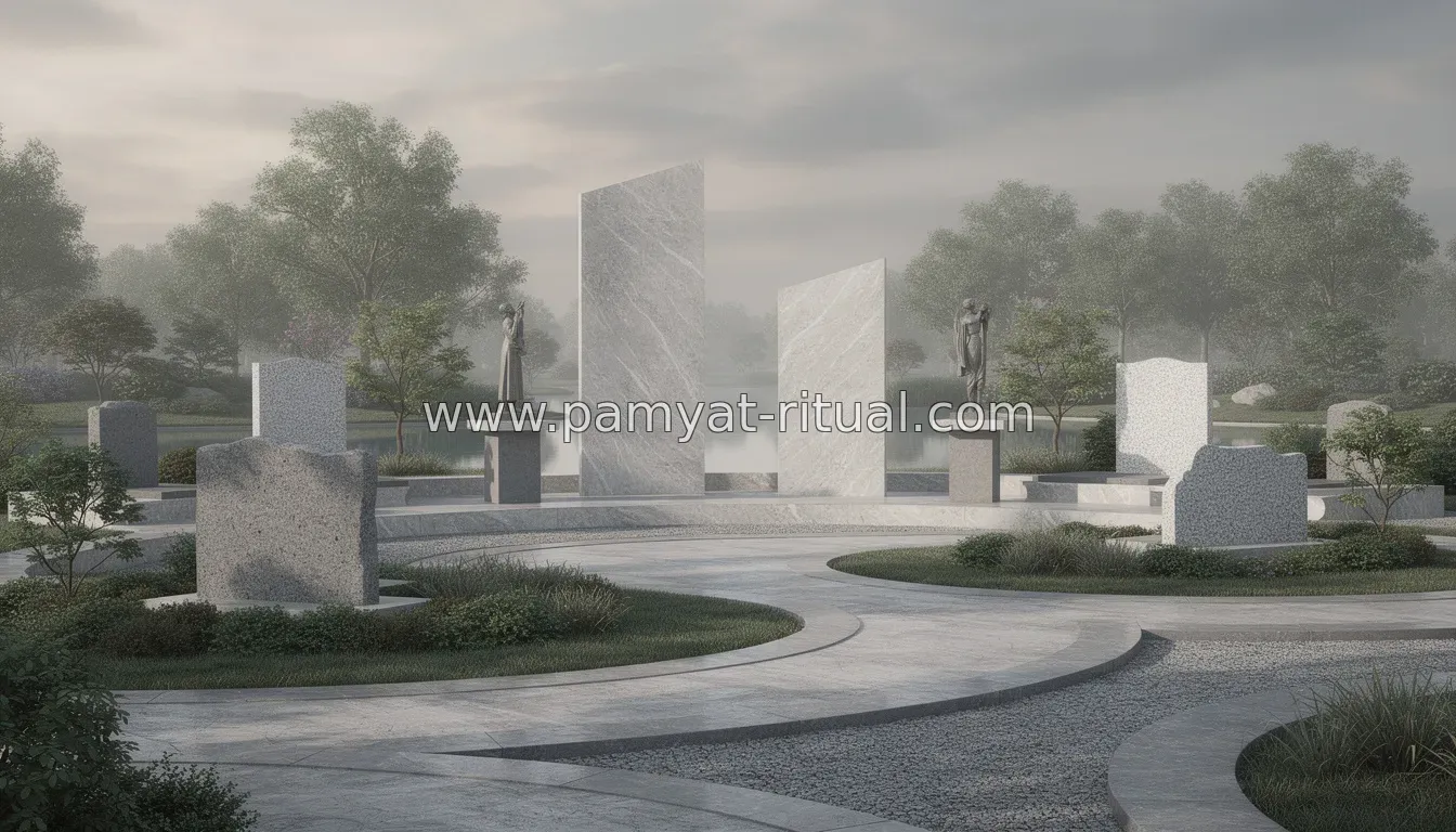 Памятники из гранита, бетона и мраморной крошки — долговечность и стиль