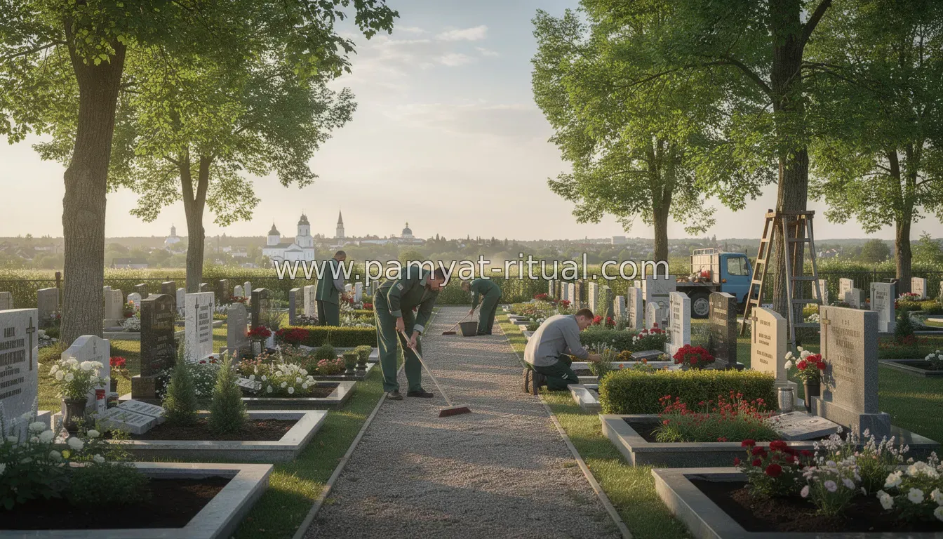 Догляд за могилами та облагородження місць поховання у Борисполі