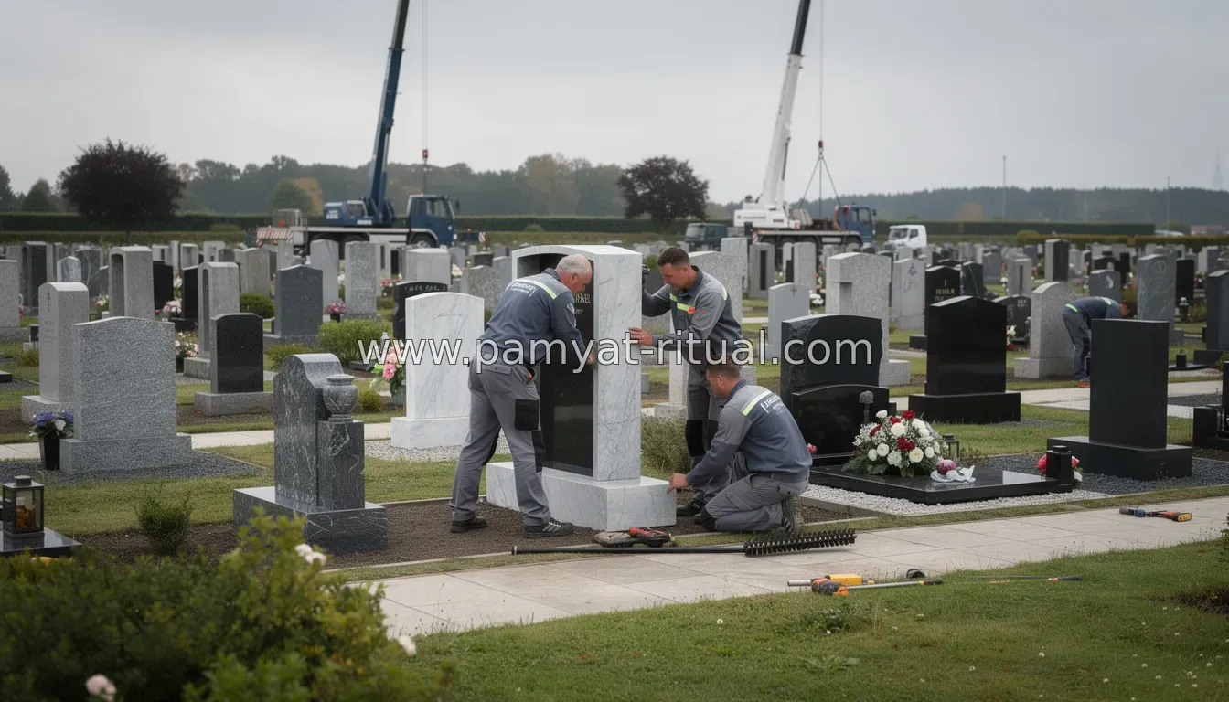 Професійний монтаж пам'ятників на цвинтарі: огляд процесів та стандартів