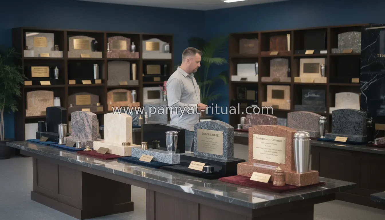 Широкий вибір ритуальних пам'яток у нашому магазині — вигідні ціни