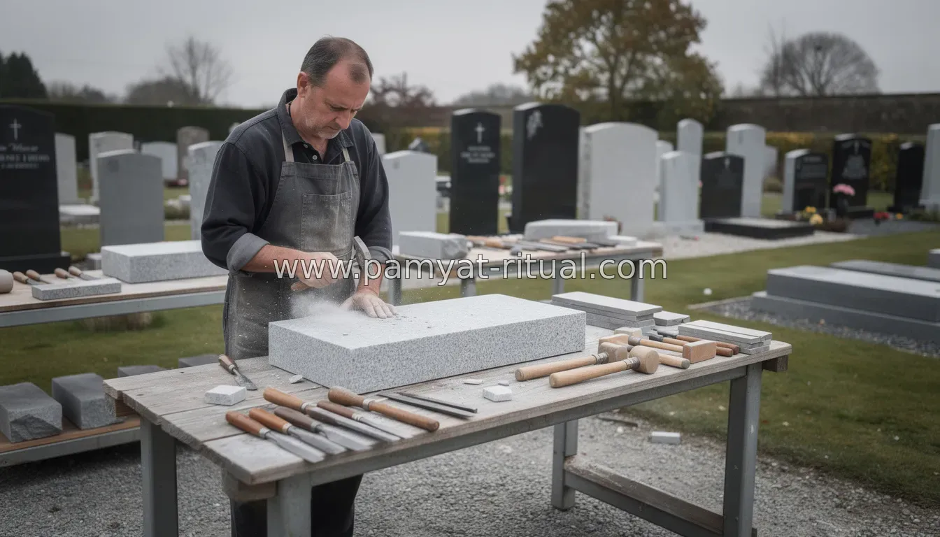 Изготовление гранитных изделий на кладбище: отрасль памятников