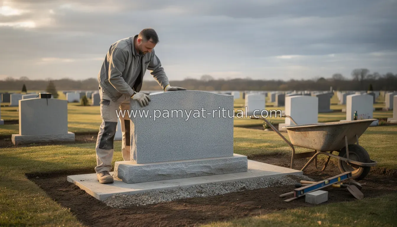 Профессиональный монтаж памятников на кладбище: услуги, процесс и цены